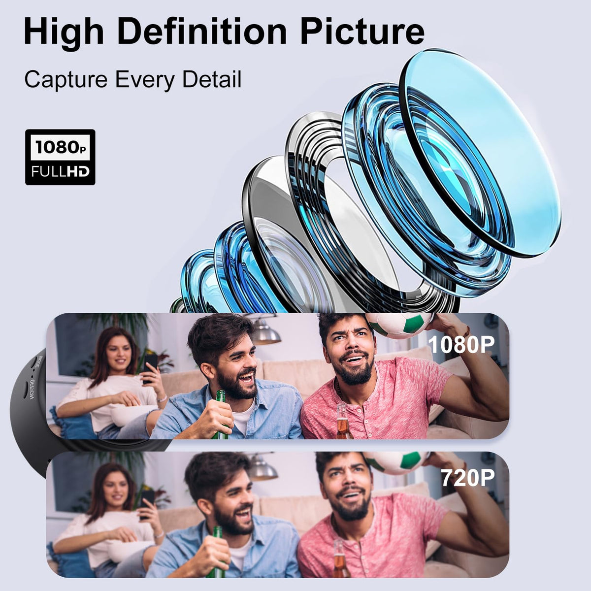 Smilephil Hidden Camera - Spy Cameras - Nanny Cam - WiFi Wireless Cam - 1080P HD Small Camera with Motion Detection and Night Vision，Security Cameras for Home/Office/Baby Monitoring-A9