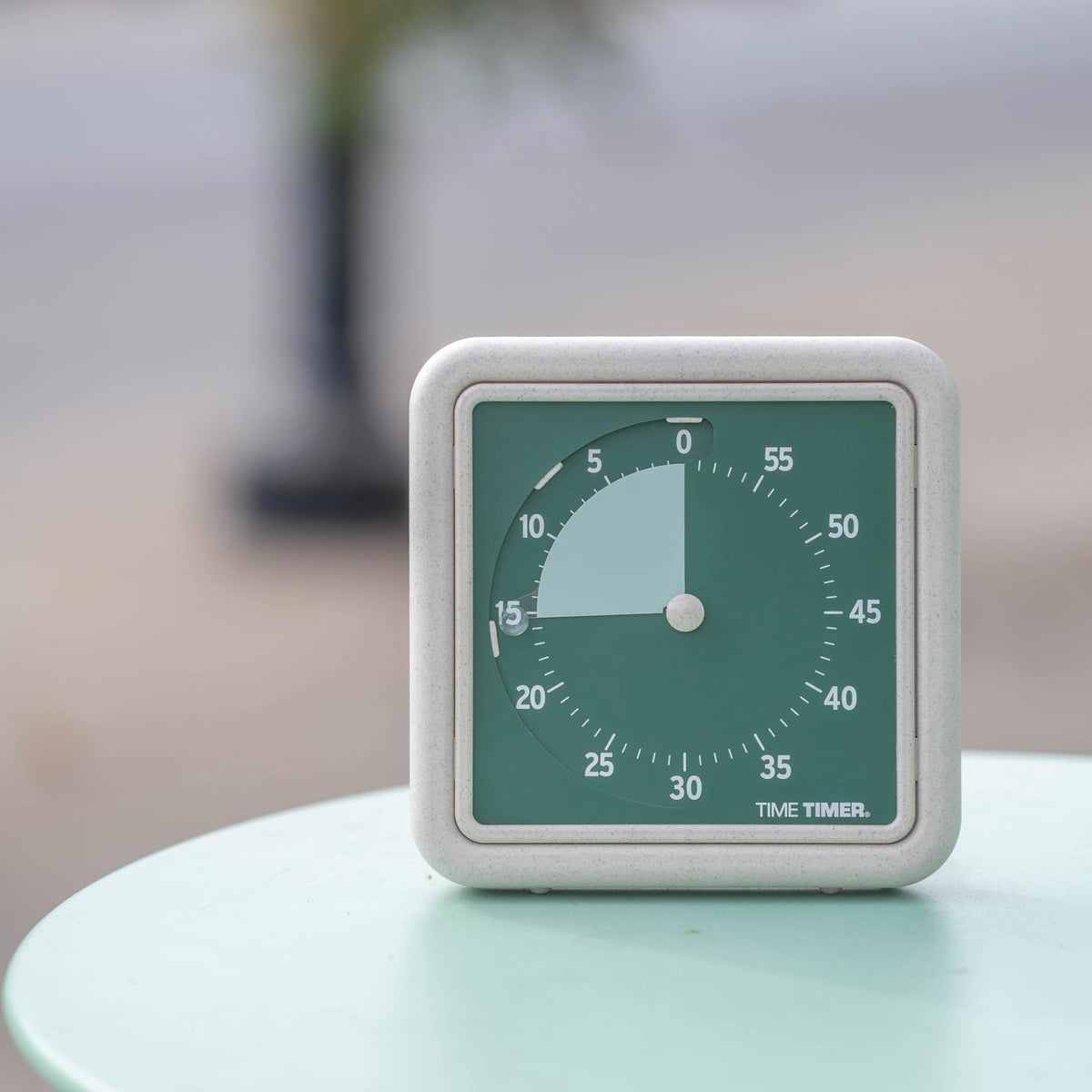 Time Timer® Retro 8 inch Eco Edition Visual Timer - 60 Minute Desk Countdown Clock Made with at Least 20% Natural Plant Material- Green Land