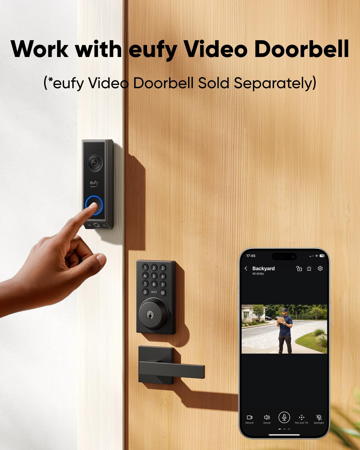 eufy Security Smart Lock C30, Keyless Entry Door Lock, Built-in WiFi Keypad Deadbolt for Front Door, No Bridge Required, Easy Installation, App Remote Control, Reliable Power, BHMA Grade 3