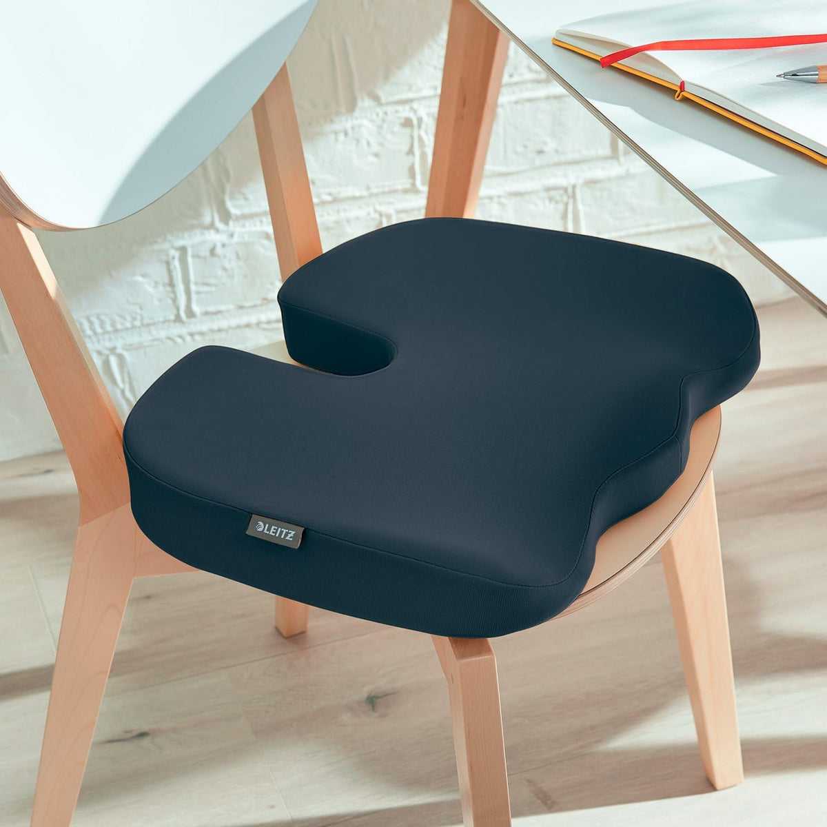 Leitz Ergo Orthopedic Seat Cushion for Office Home Car, Ergonomic, Washable Cover, Tailbone Pain Relief, Back Support, Proper Posture (52840089-NA)