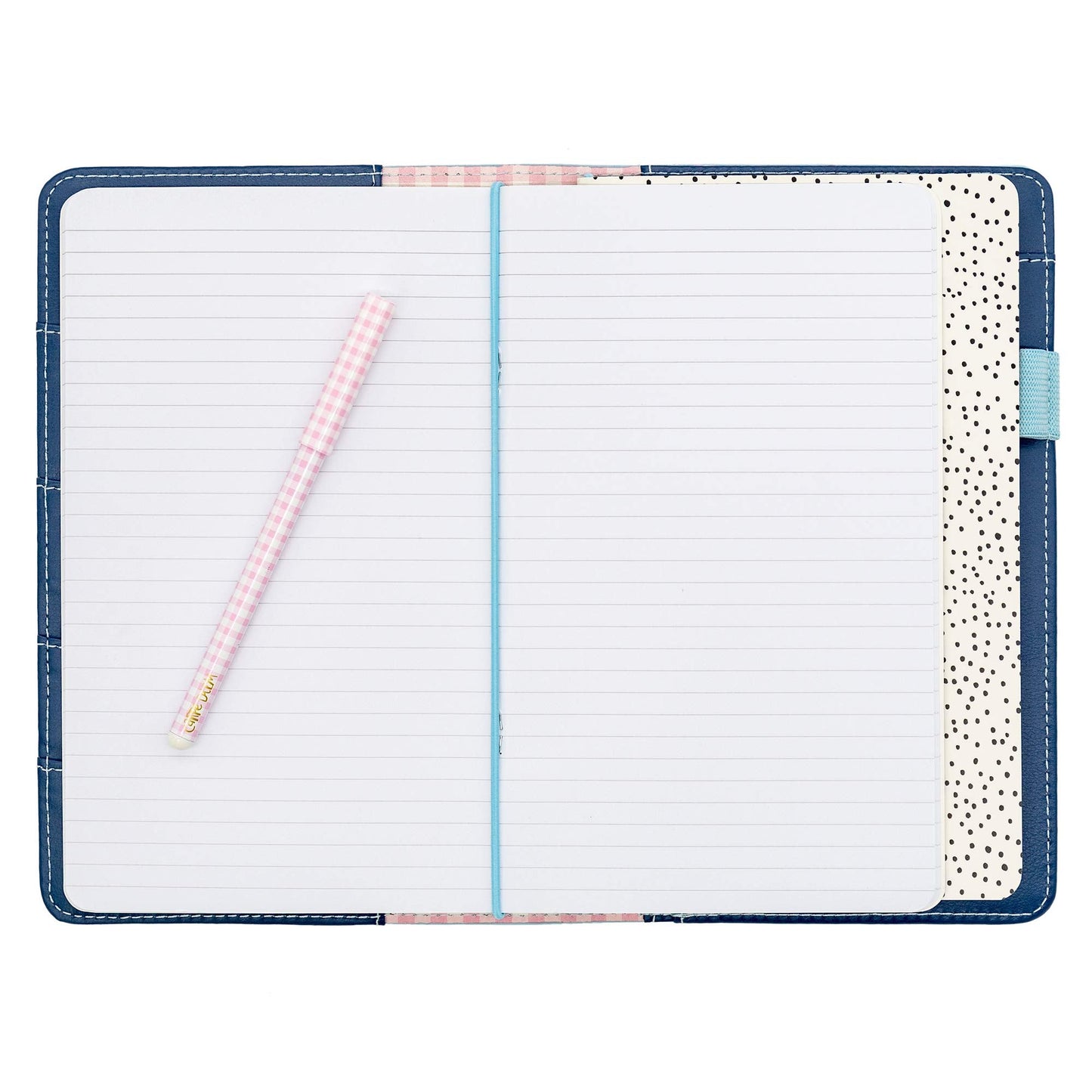 Pukka Pad, Carpe Diem Refillable Traveler’s Notebook Cover – Faux Leather Portfolio with Blank and Lined Notepads – Includes 6 Pockets, Pen Loop, and Elastic Closure – 8.5 x 5.5 Inches, Ditsy Floral