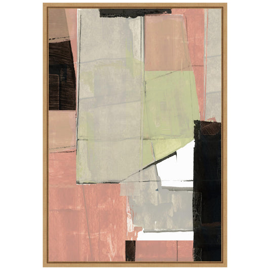Amanti Art Framed Canvas Wall Art 33x23 Abstract Neutral Architecture No. 2 FramedWall Art Canvas, Abstract Artwork, Modern Decor, Large Poster for Living Room, Bedroom, Bathroom, Kitchen, Office