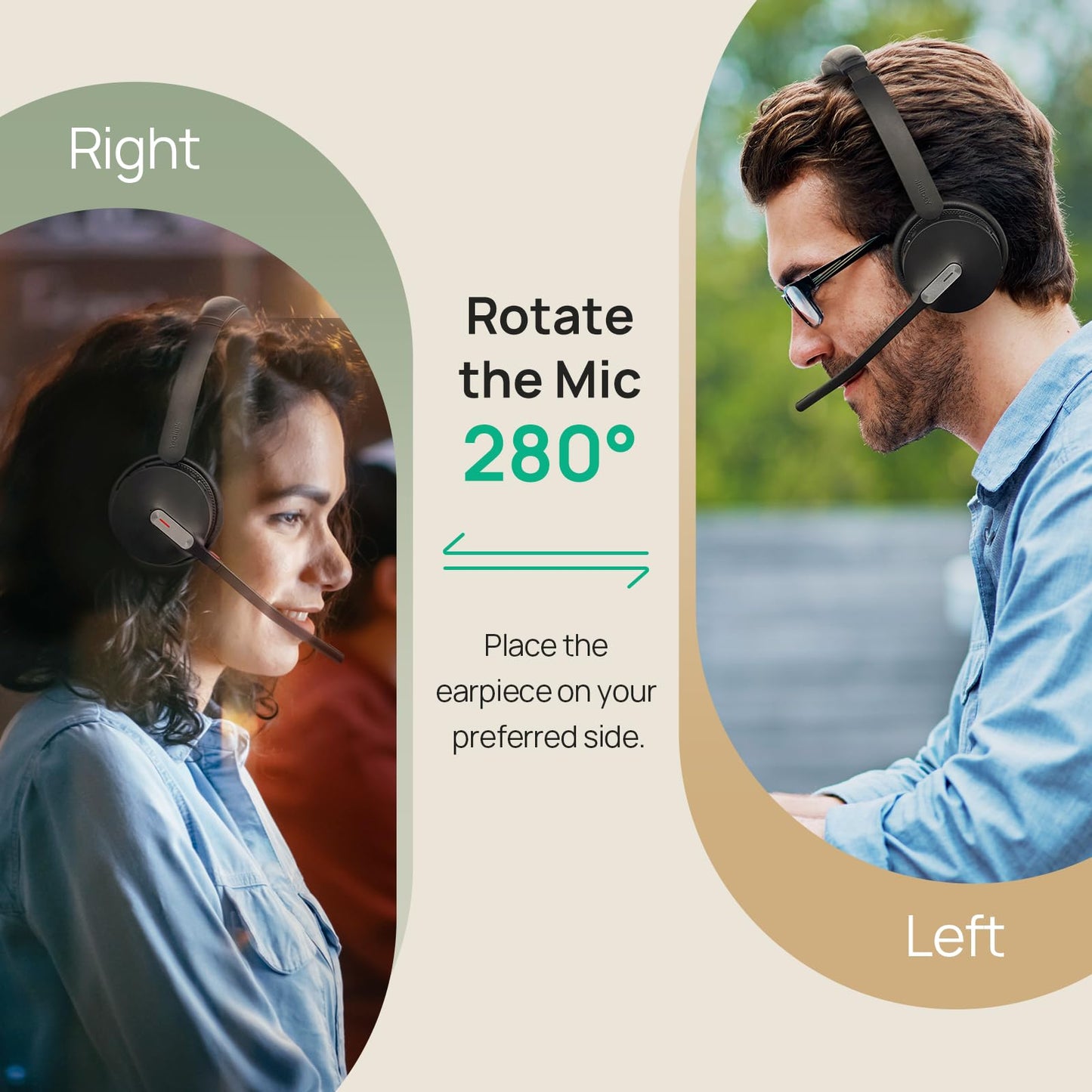 Yealink BH70 Mono Teams Wireless Headset with Mic for Work, Microsoft Teams Certified Bluetooth Headphone for 35h Calling, 91g All-Day Wearing Comfort, Perfect for Open Office, USB-C/A