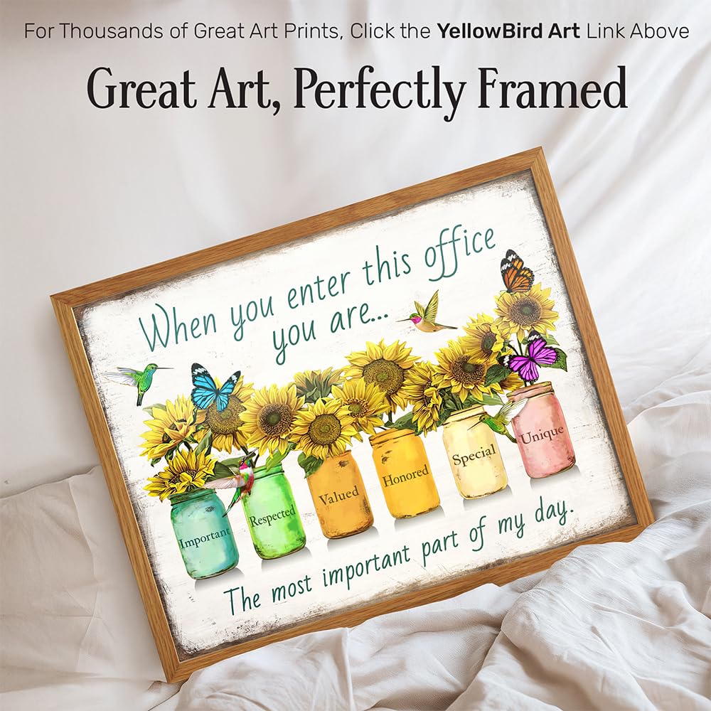 Inspirational Posters For Office 11x14 FRAMED - Inspirational Quotes Workplace Wall Decor - positive affirmation Home Office Decor - Teamwork Posters - Entrepreneur Gifts - Motivation Poster Print