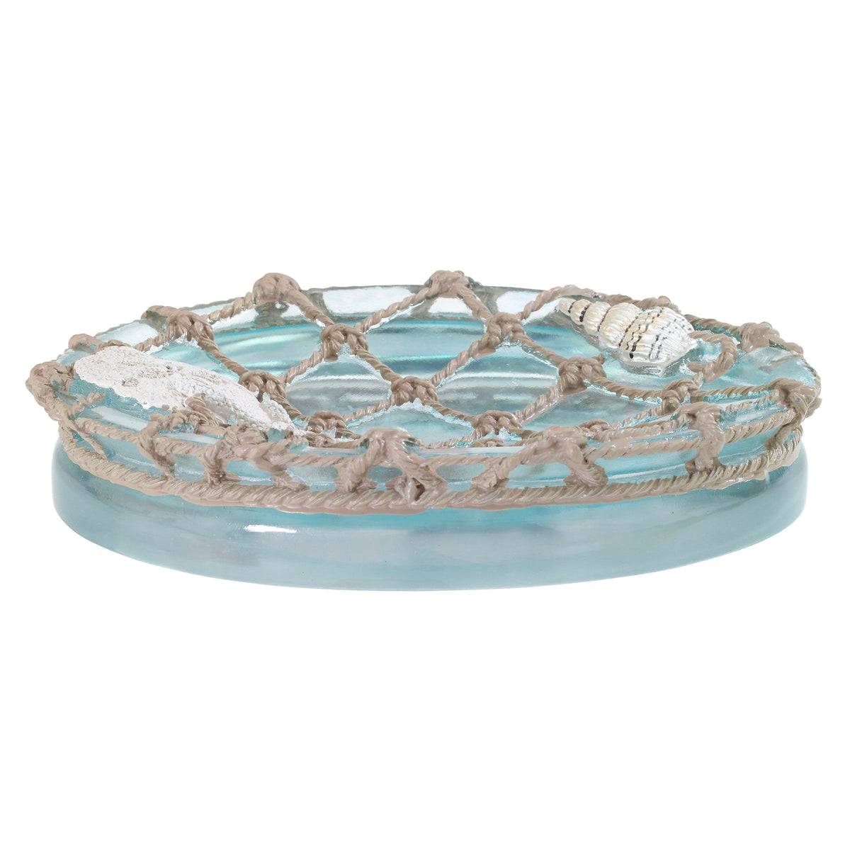 Avanti Linens - Soap Dish, Resin Countertop Soap Holder, Beach Inspired Bathroom Accessories (Seaglass Collection)