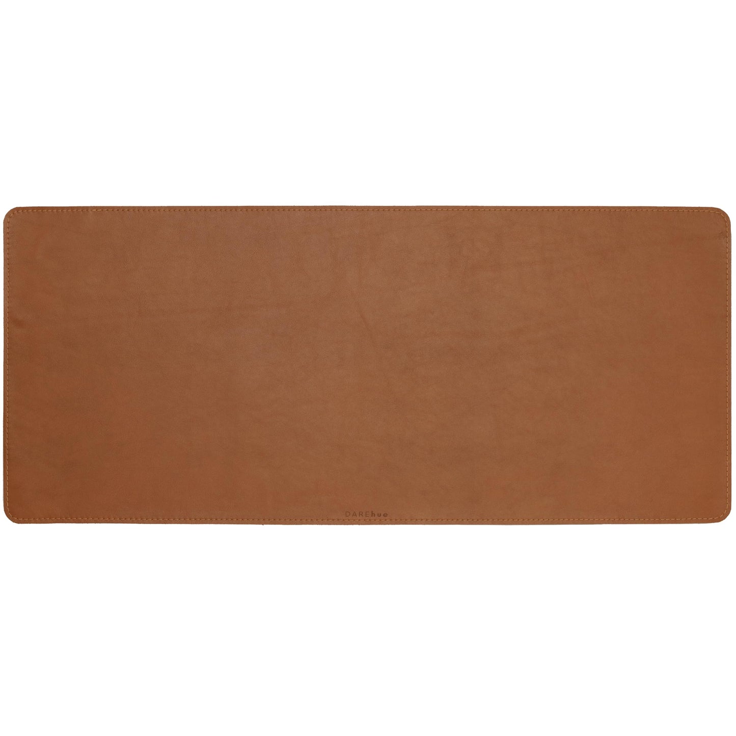 DAREhue Full Grain Genuine Leather Desk Pad – Toffee Tan Brown (L) - Premium Desk Mat with Non-Slip Backing, Thick 3mm, Office Desk Protector for Work & Gaming (Large 27.6 x 11.8 inch)
