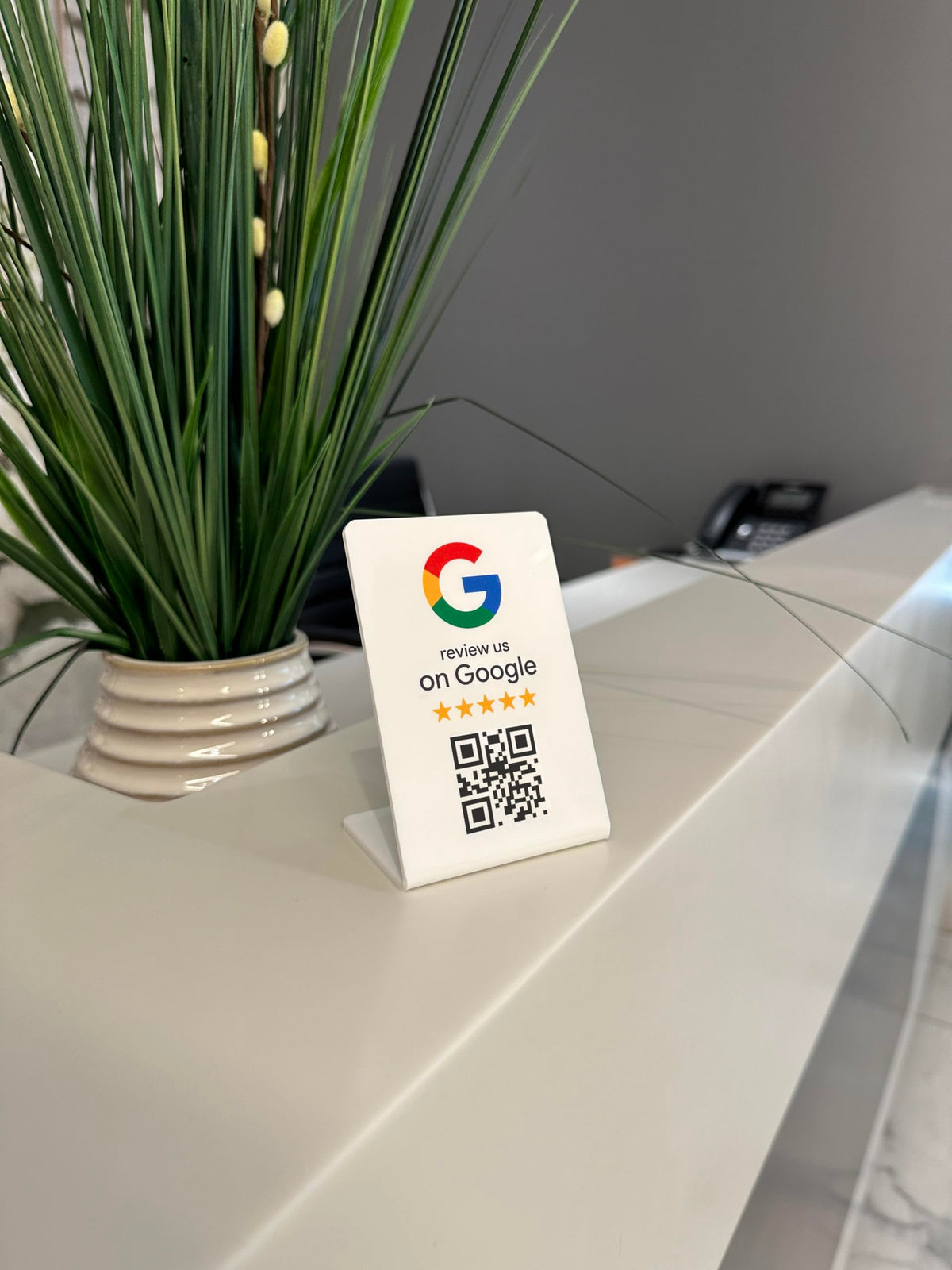 ProsperQR - Google Review Stand - NFC & QR Code, Easy Setup, For All Businesses (3-Pack)