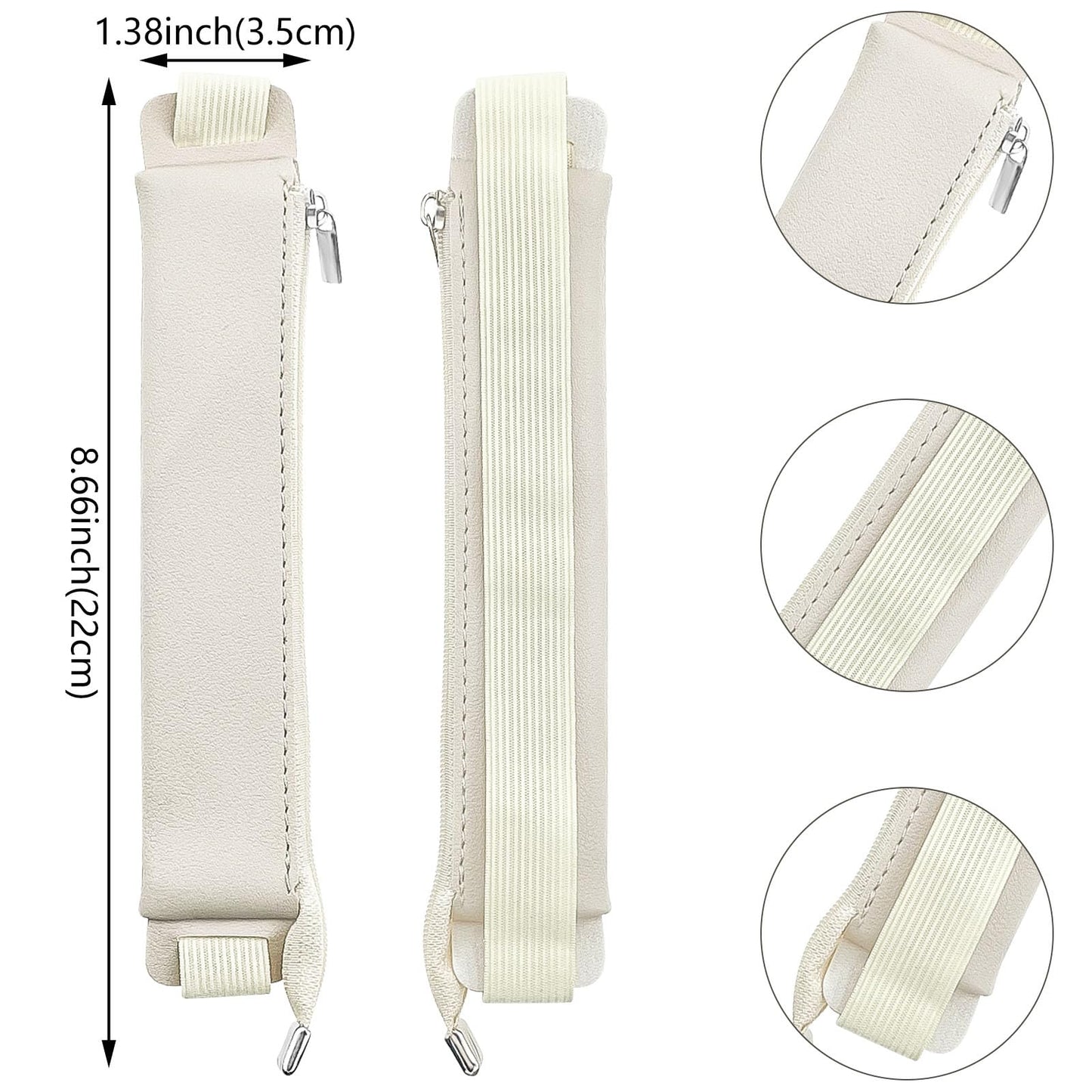 Aswewamt 5 Pcs Elastic Notebook Band Holders PU Leather Adjustable Pen Sleeve Pouch Pencil Holder Case for Notebook Planners Binders Books