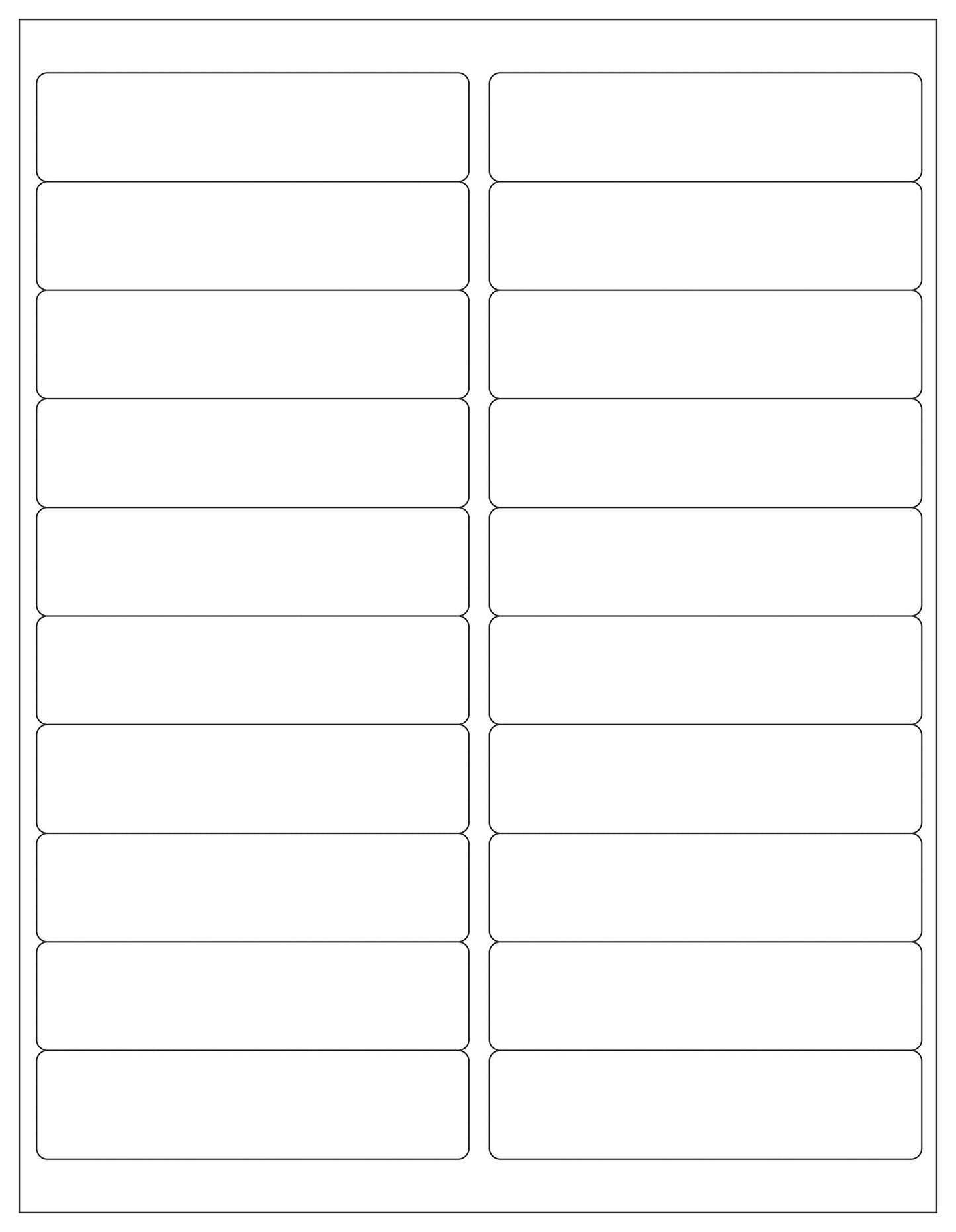 HouseLabels 200 Sheets; 4,000 Labels, 20-UP, Shipping/Mailing Labels (4.0" x 1.0") - BPA Free!