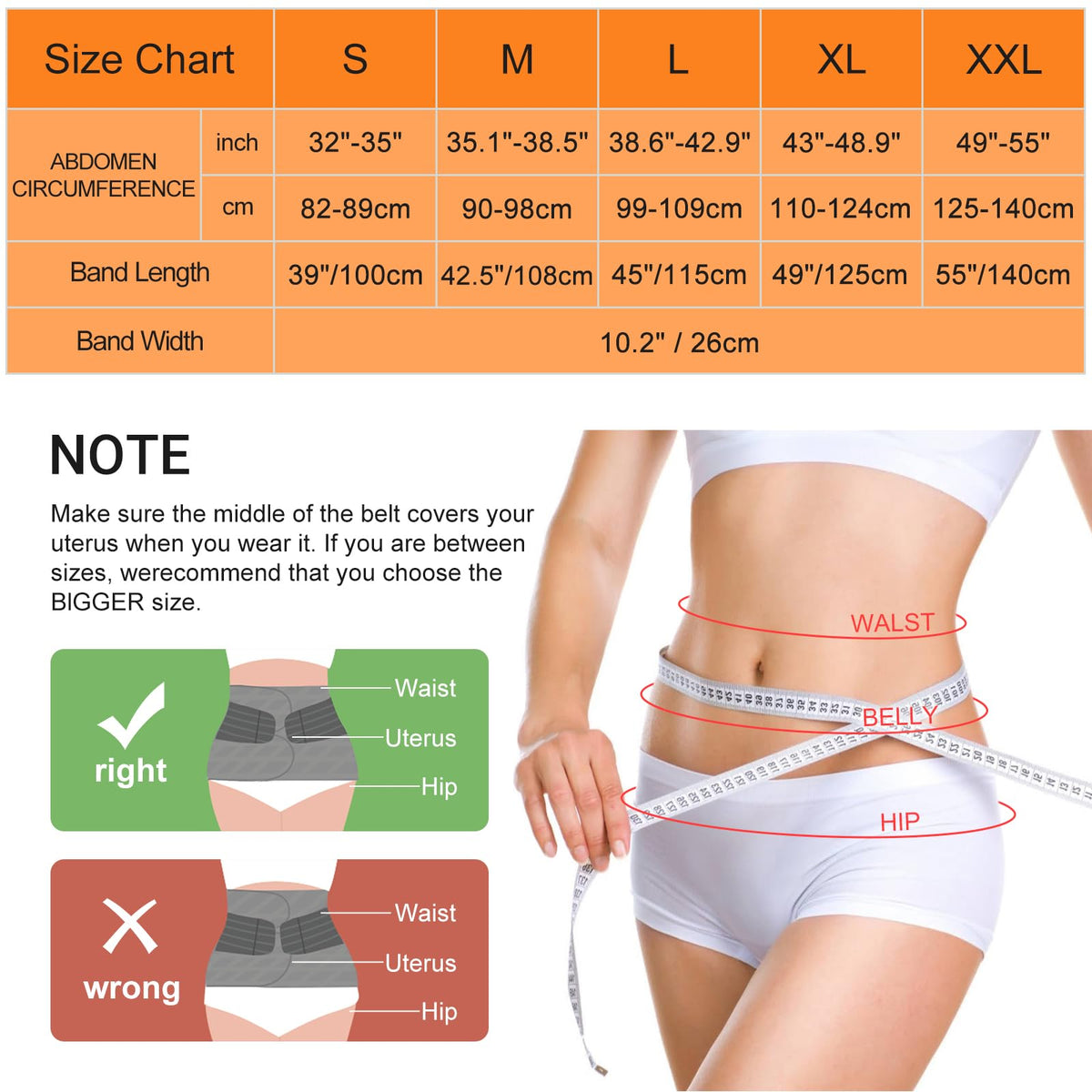 Trendyline Postpartum Belly Band Wrap: Abdominal Binder Post Surgery Postpartum Belly Wrap Post Partum Binder - C Section Recovery Support Belt Post Partum Girdle Stomach Hysterectomy Belly Band