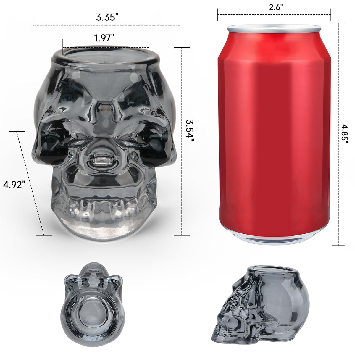 Skull Halloween Decor, Skull Candle Holder, Tea Light Holders for Home Decoration, Halloween Skeleton Tabletop Decor, Black