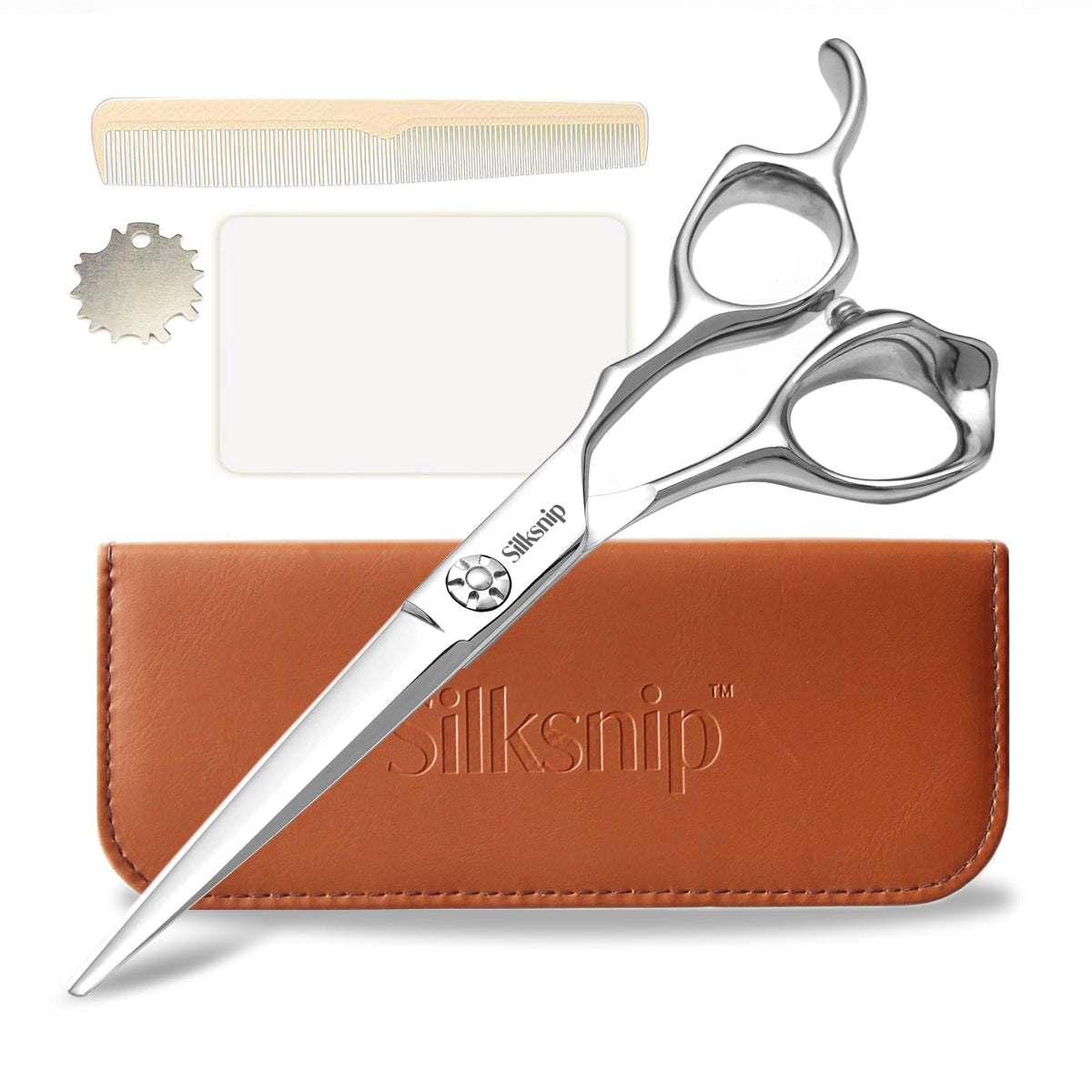 Silksnip Hair Cutting Scissors Professional Barber Shears, Hairdresser Scissor Made Of Stainless Steel For Hairdressing Salon and Home Use Extremely Very Sharp Ergonomic Design