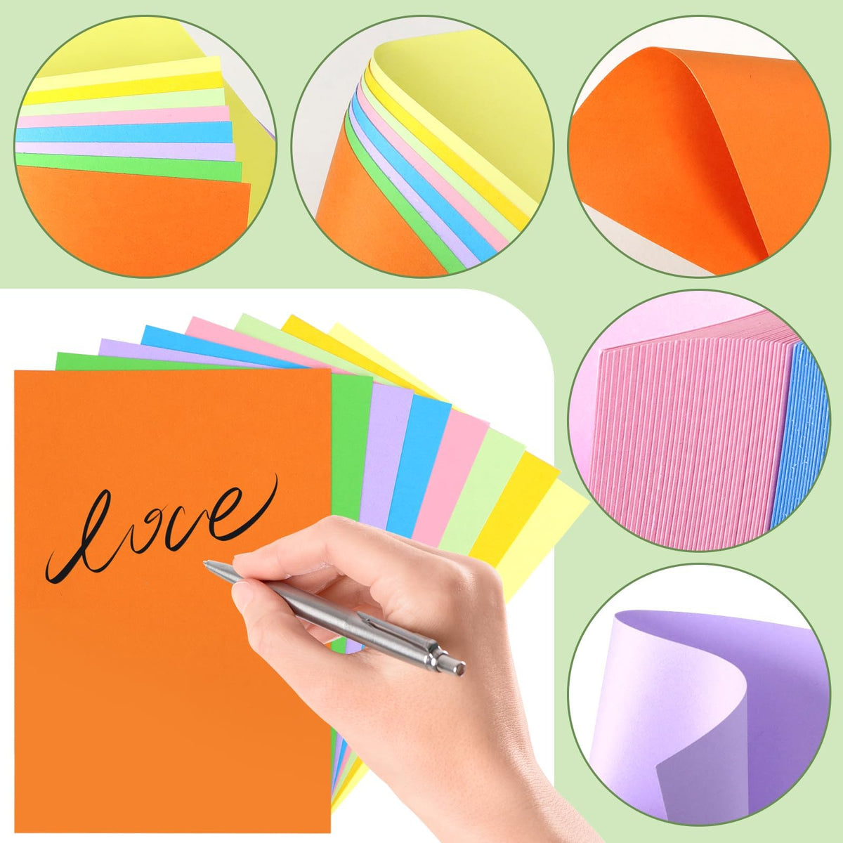 Tecmisse 320 PCS Index Cards 4 x 6, Blank Colorful Index Card Thick Flash Card for Studying, Note Cards, Flashcards Coored, Office School Supplies