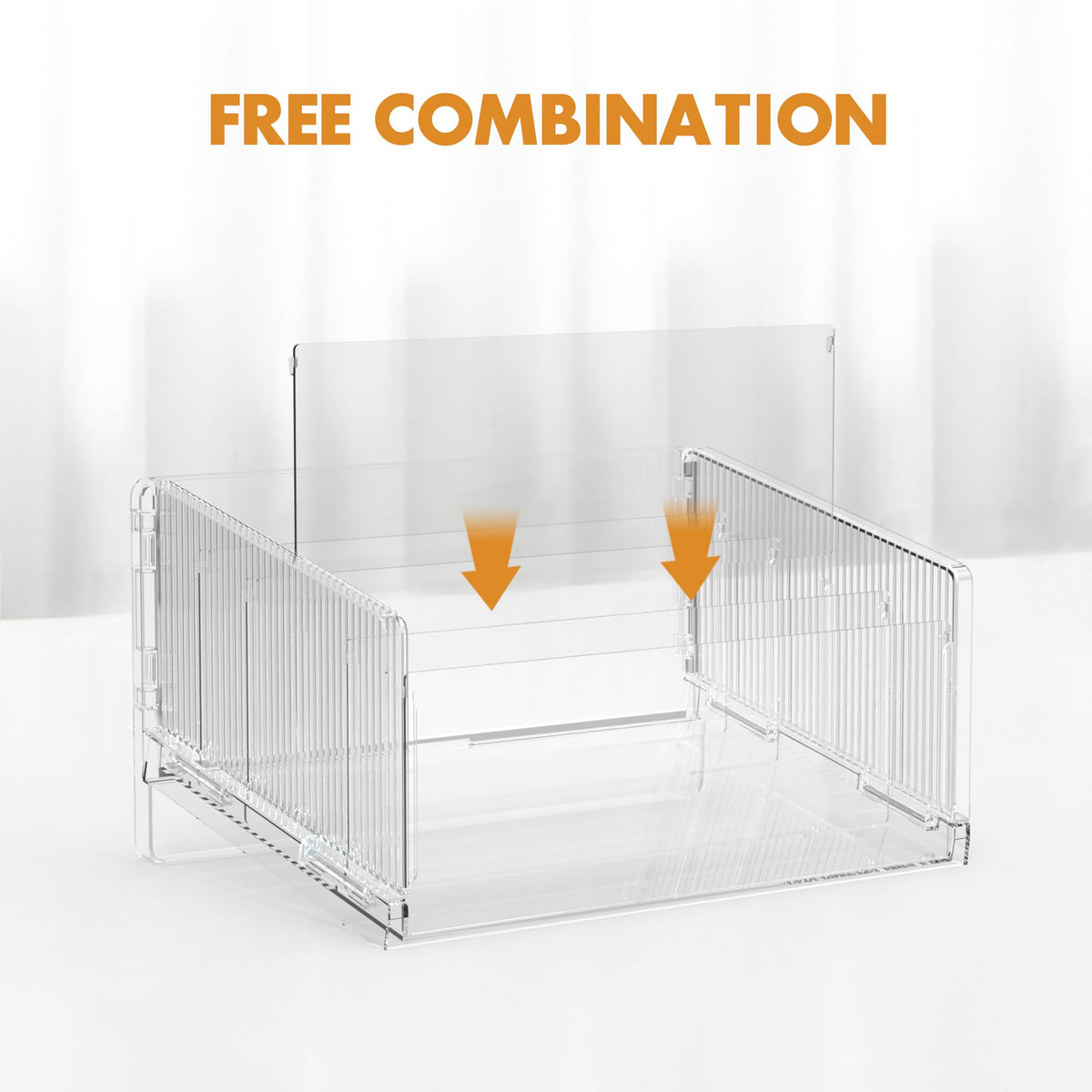Cuukie File Sorter Organizer, 5 Sections Acrylic Letter Tray for Desk, Mail Organizer Letter Holder for Envelopes, Mail, Electronics 1Pack