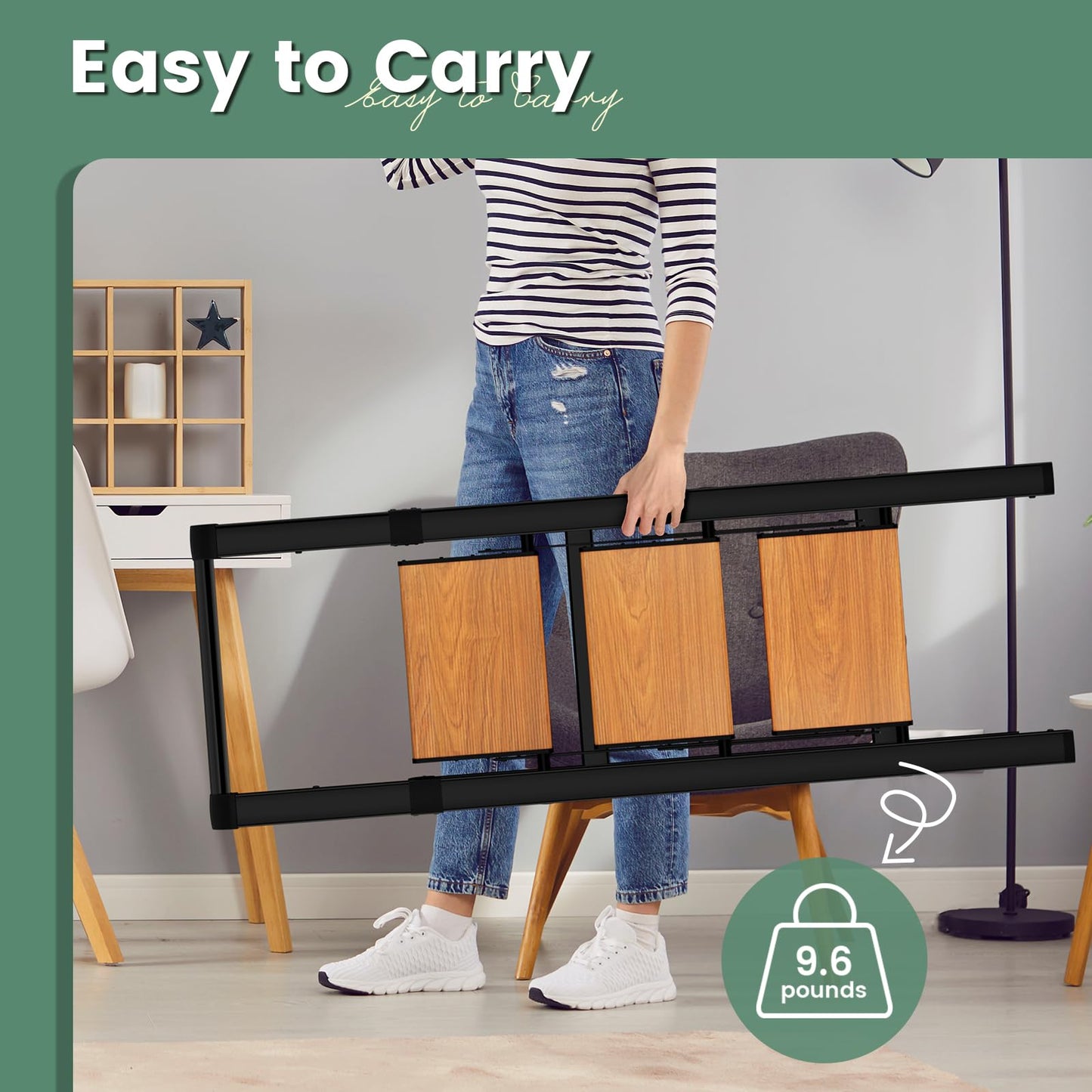 3 Step Ladder Folding Step Stool with Handle, Kitchen Step Stool for Adults, Aluminum Ladders for Home