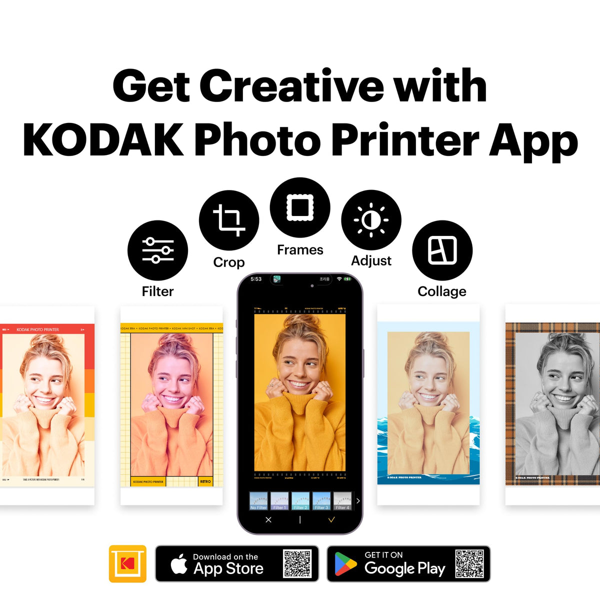 KODAK Dock Plus 4x6'' Photo Printer, 10 Sheets, Docking & Bluetooth Smartphone Printer for iPhone & Android, Instant Color Prints, 4PASS Dye Sublimation