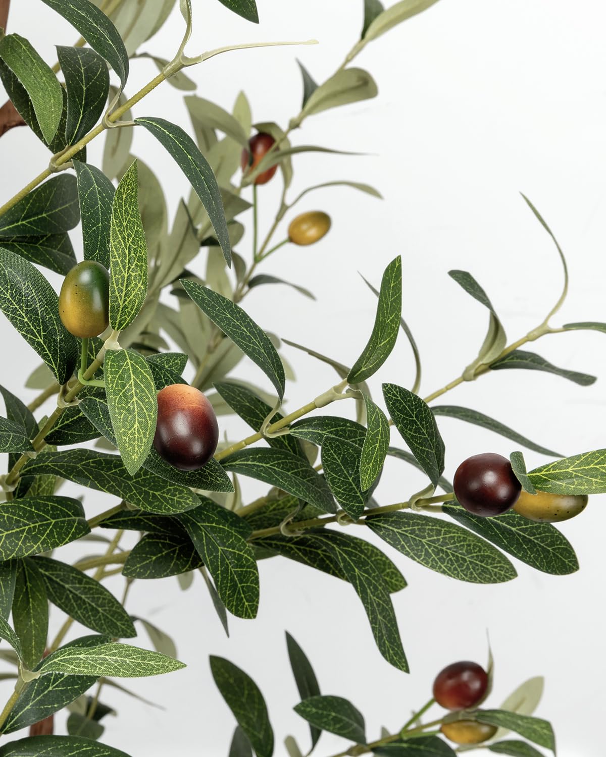 LuceAlberi 6FT Artificial Olive Tree - Indoor Tall Faux Olive Trees with Planter&Basket, Large Fake Olive Silk Tree Realistic Olive Plants with Branches and Fruits for Home Decor Office Living Room