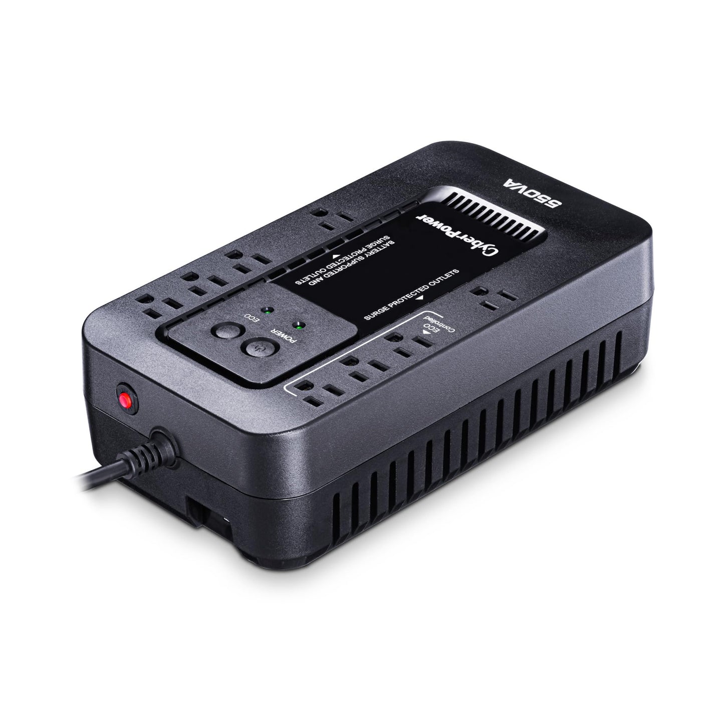 CyberPower EC550G Ecologic UPS Battery Backup and Surge Protector, 550VA/330W, 8 Outlets, ECO Mode, Compact, UL Certified