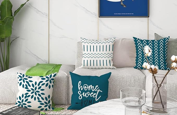 YCOLL Pillow Covers 20x20 Set of 4, Modern Sofa Throw Pillow Cover, Decorative