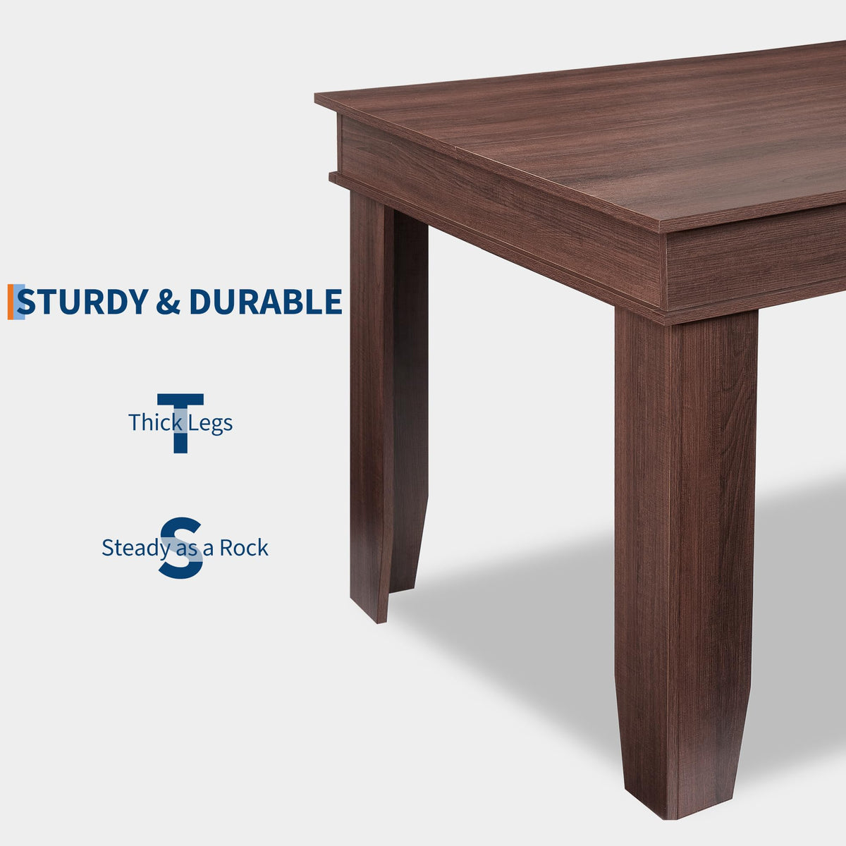 71 Inch Executive Desk, Large Black Computer Desk with Sturdy Thick Legs, Modern Farmhouse Home Office Desk, 180cm Spacious Writing Table for Study, Professional Workstation Furniture, Rectangular
