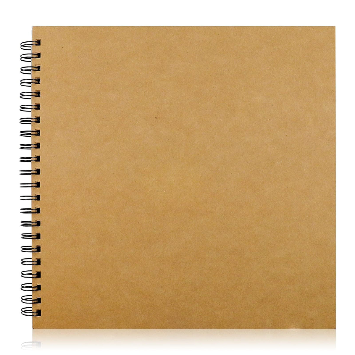 UPlama 12x12 Inch Scrapbook Album 100 Pages, Hardcover Kraft Photo DIY Memory Book with Spiral Binding for Wedding Anniversary Family Photos