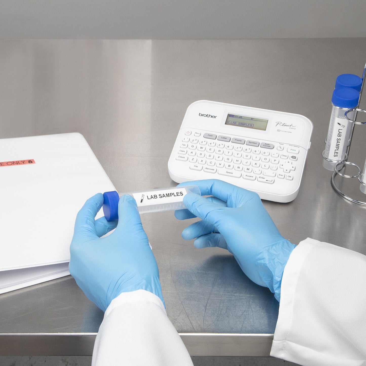 Brother P-Touch PT-D410 Home / Office Advanced Label Maker | Connect via USB to Create and Print on TZe Label Tapes up to ~3/4 inch, White