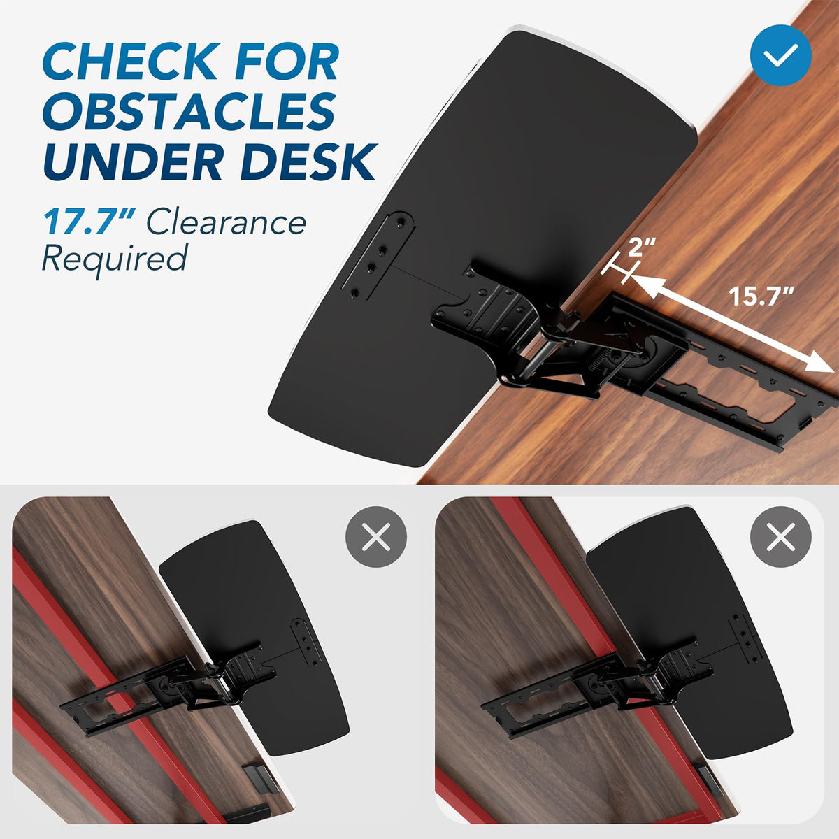 AX WABER Keyboard Tray Under Desk with Storage Drawer, Height Adjustable Keyboard Tray Slide Out 360° Swivel Tilt, Ergonomic Under Desk Mount Keyboard & Mouse Holder for Gaming Home Office, 28''x11''