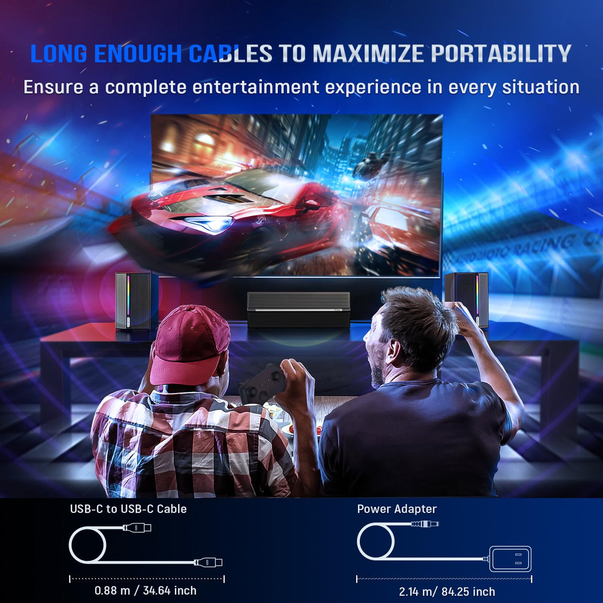 FIFINE Computer Speakers System with Subwoofer, Gaming Speaker for PC with RGB, Volume Control, Monitoring, 3.5mm Aux Input, AC Powered Speakers for Desktop Mobile TV-AmpliGame A22