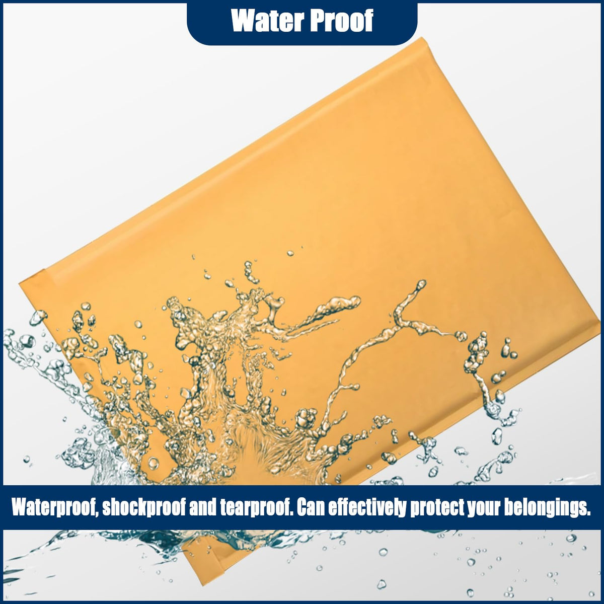 PRIMPKG Bubble Mailer Envelopes, 25 Pack Kraft Padded Envelopes, Large Bubble Mailers 10.5x15 Inch, Self-Seal Shipping Envelope, Tear-Resistant Mailing Envelope Padded