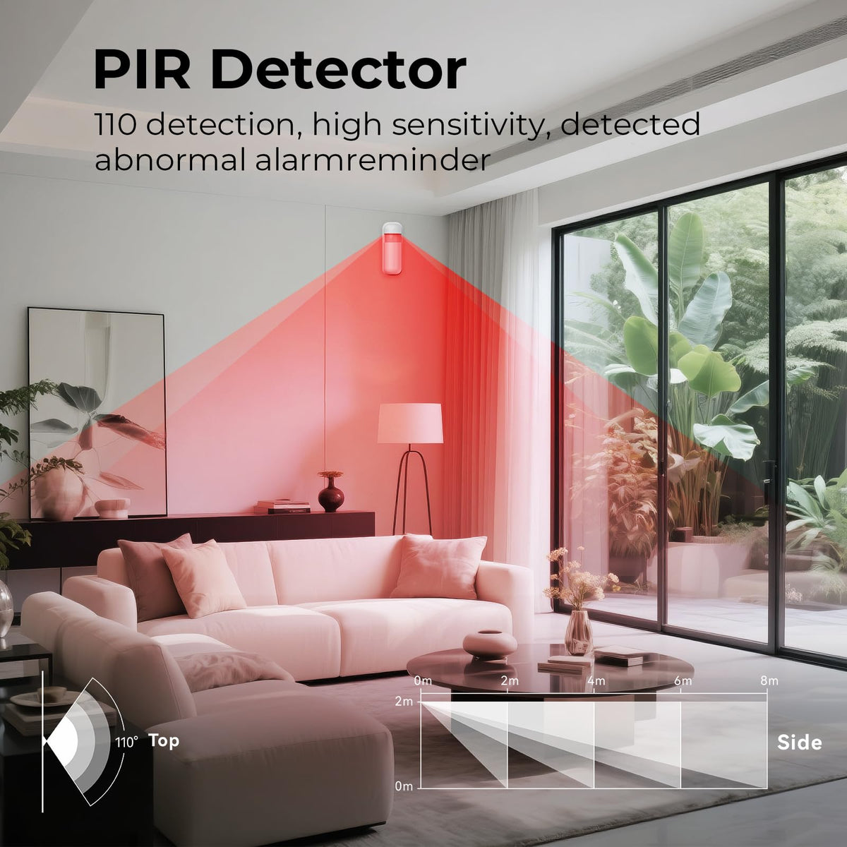 Hapippofa Alarm System for Home Security,9 Pieces Smart WiFi Door Alarm System with APP Alert,Window Motion Sensor Alarm,Remote Control, Loud Siren,Compatible with Alexa
