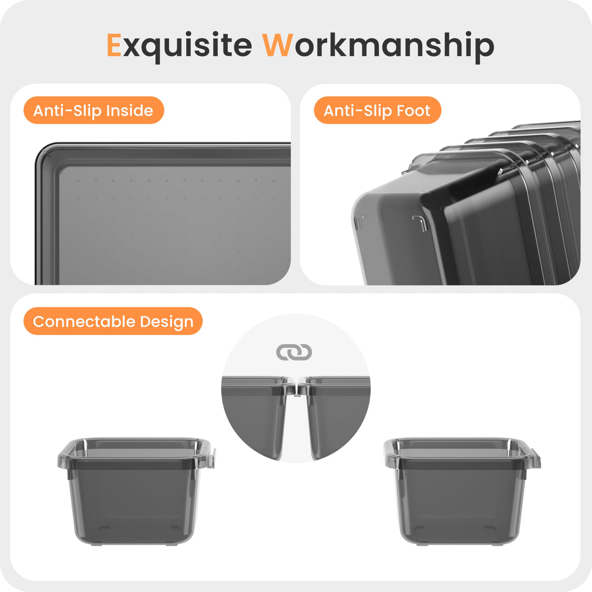 A-LuGei 【Military Grade】 Drawer Organizer, 【𝟱𝗦𝗶𝘇𝗲】 Clear Makeup organizer, 【Holds 177 Items】 Bathroom Organizers and Storage, Plastic Desk Organizer Divider, Organizer Bins for Office Vanity