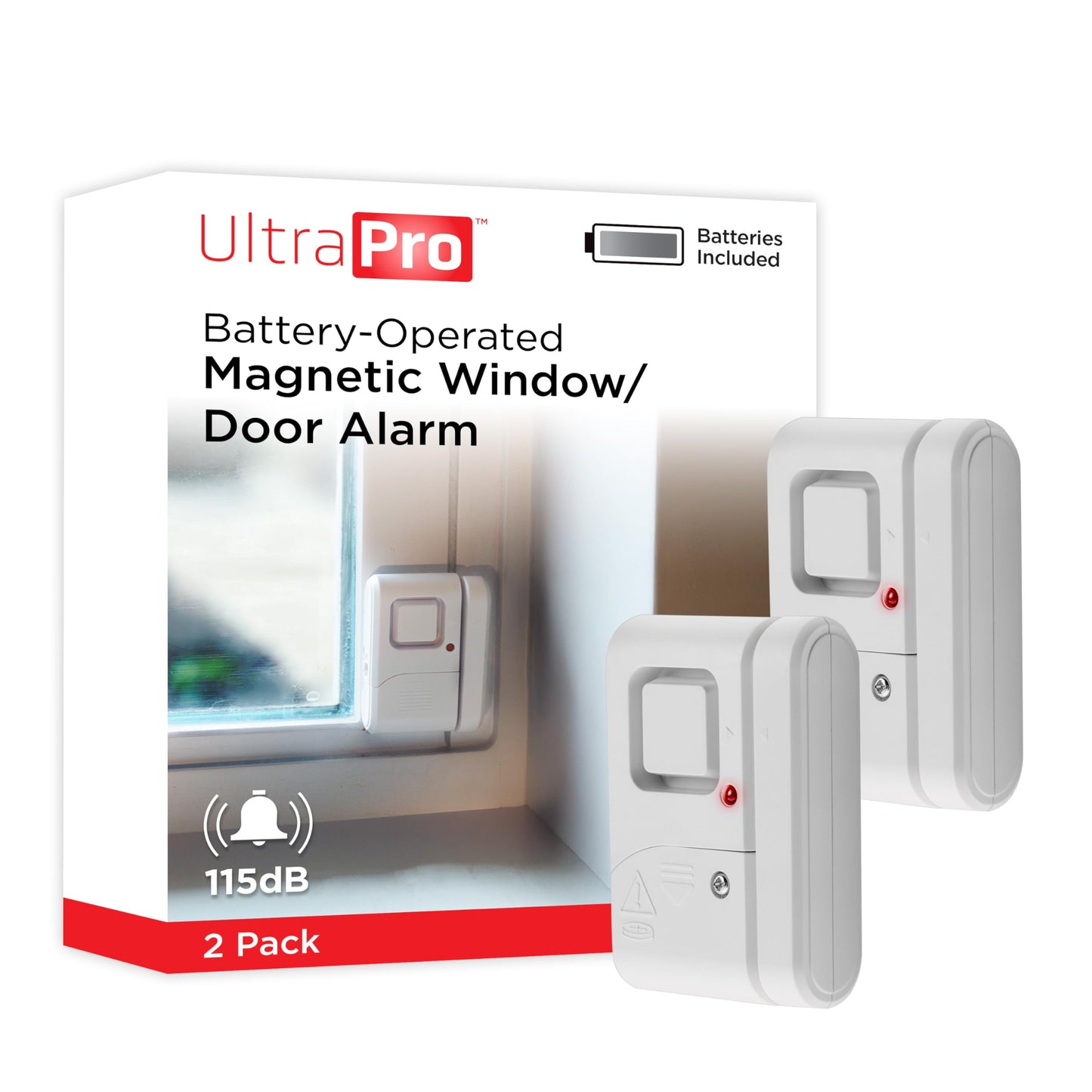 GE 45115 Wireless Magnetic Window Alarms 2 Pack