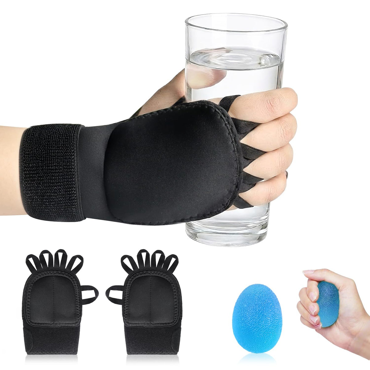 2 Pack Weighted Gloves for Tremors, Improved Hand/Wrist Mobility, Adjustable Hand Stability Aid for Parkinson's Patients, Writing Stability & Strengthening, Hand Grip Strength Trainer