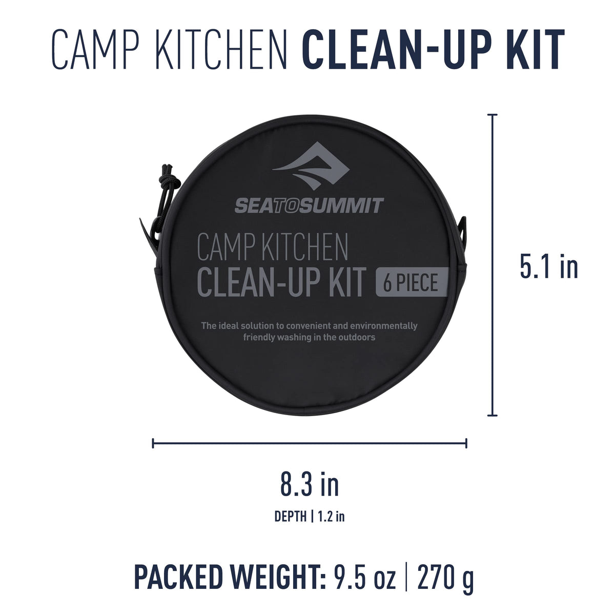 Sea to Summit Camp Kitchen 6-Piece Clean-Up Kit, Yellow