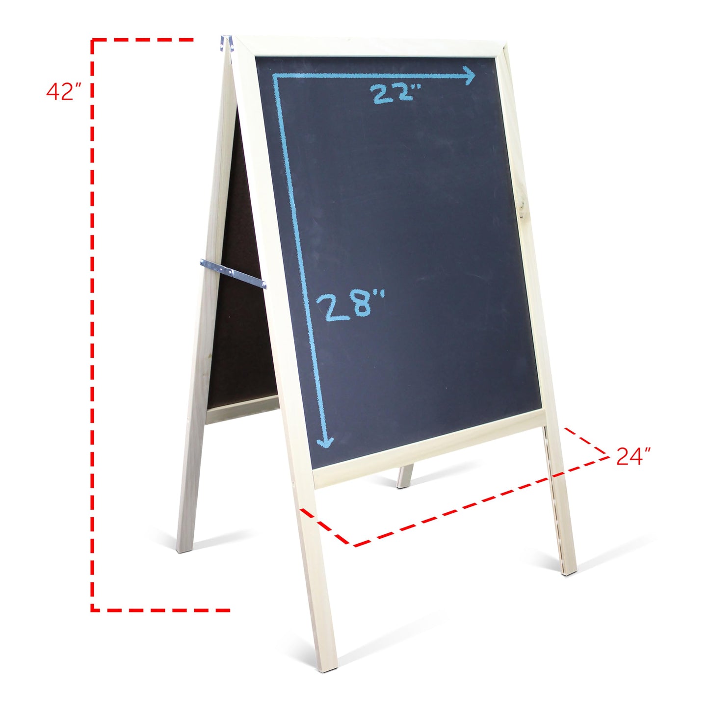 Flipside Products Marquee Easel, Natural Hardwood, White Dry Erase/Black Chalkboard, Menus, Announcements, Restaurants, Coffee Shops, Sale