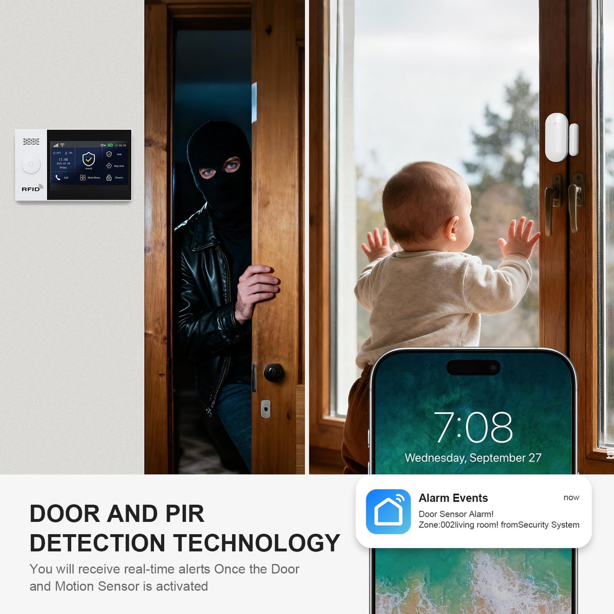PGST Wireless Home Alarm System,Smart Home Security Systems with 4G SMS/Tuya App Instant Alerts,Motion Detector,Door Alarm Sensors,Work with Alexa and Google Home,No Monthly Fee (24 Pieces)