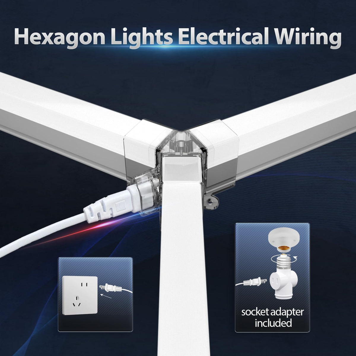 Litezone Hexagon Garage Lights: 245W 35 Pack 8 Grids LED Garage Lights - Easy Install 6500K Super Bright Honeycomb Light for Warehouse, Car Detailing Shop, Exhibition Hall, Gym
