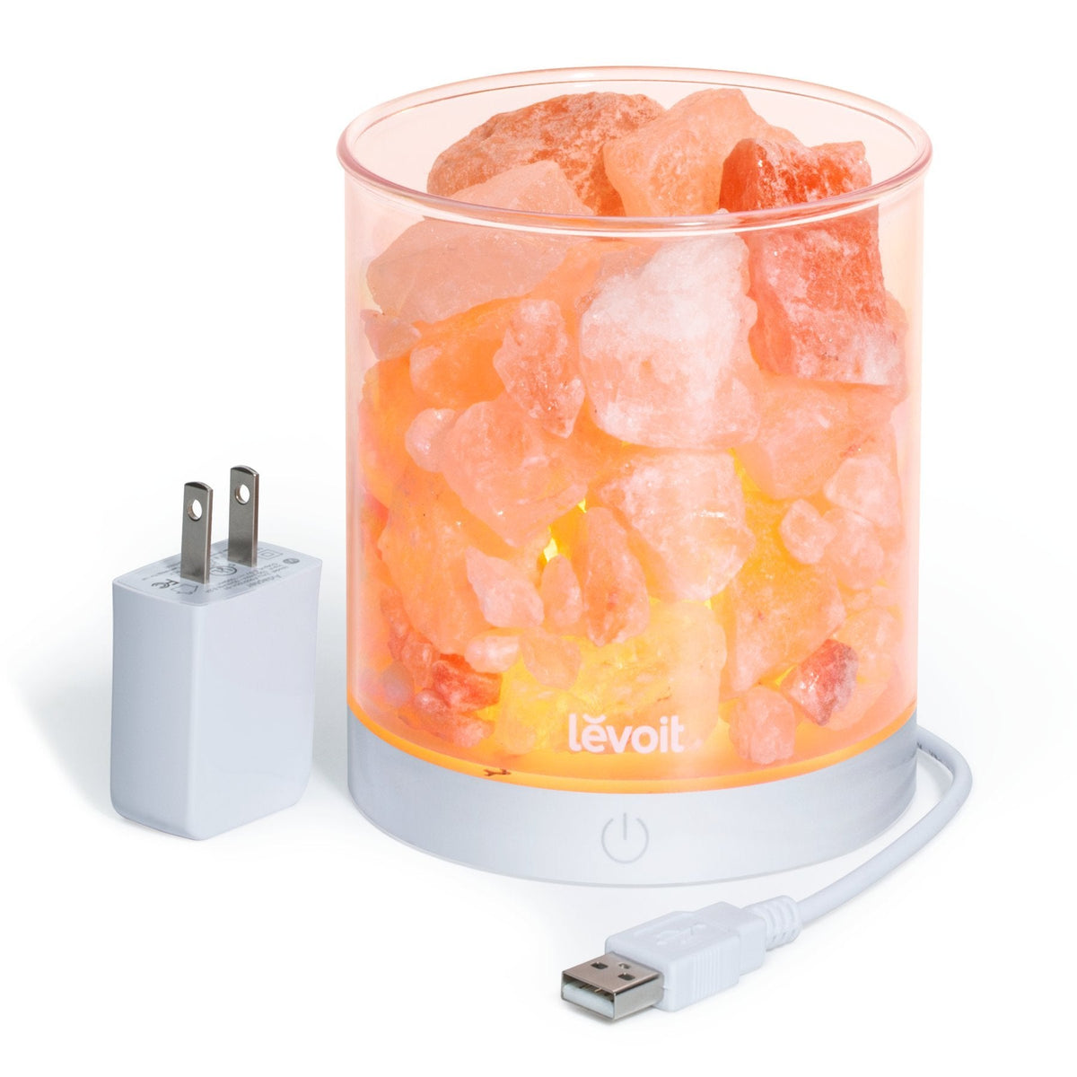 LEVOIT Himalayan Salt Lamp Crystal Rock, Hymilain Sea Salt Lamps, Pink Crystal Salt Rock Lamp,Gift Lamp, Night Light,(ETL Certified) Dimmable Touch Switch, Cora