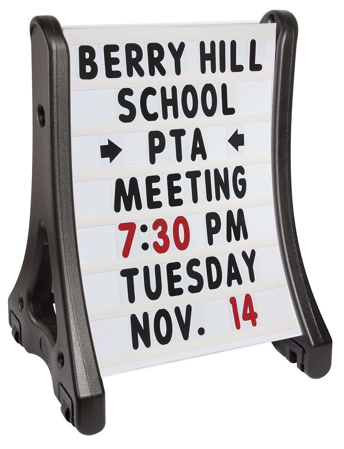 SmartSign 24"x36" Changeable Message Board Sidewalk Sign, Standard Portable A-Frame Sign & Letter Kit for Outdoor, Business, Large Black Standing Frame with Wheels, USA-Made