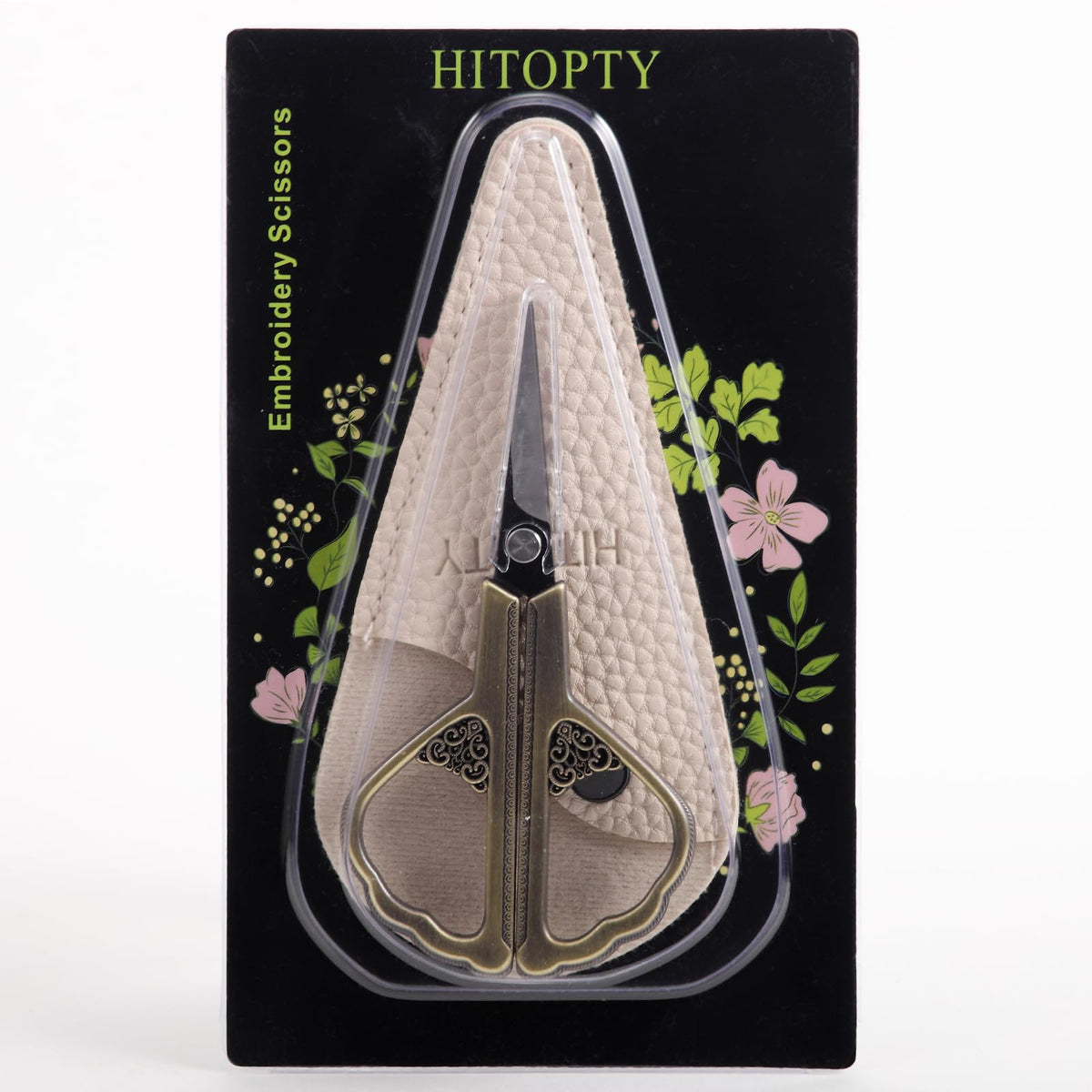 HITOPTY Precision Detail Scissors, Little Sharp Scissor with Cover, Mini Sewing Shears for Craft Needlework Art Work Thread Paper Cutting
