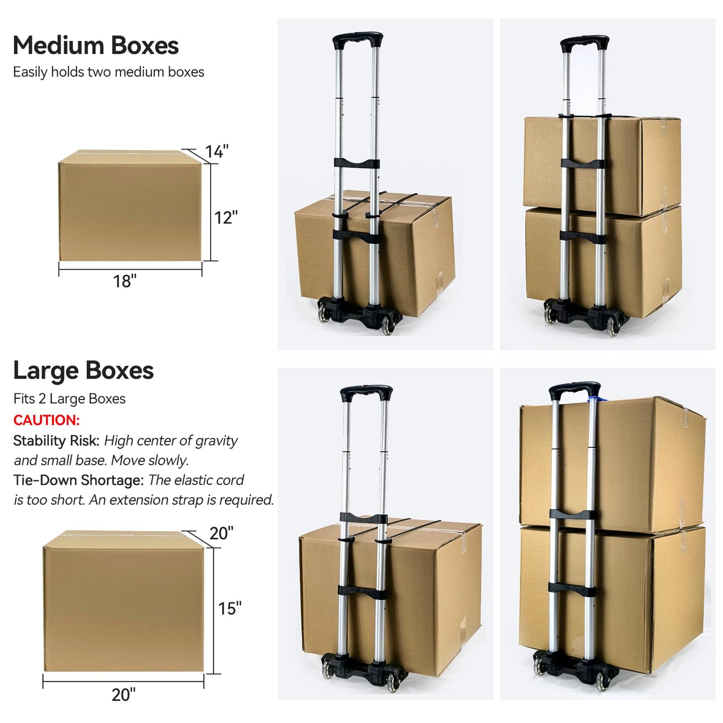 Sutekus Folding Hand Truck and Dolly 110-lbs Lightweight Portable Luggage Cart for School Travel Office Moving (Black)