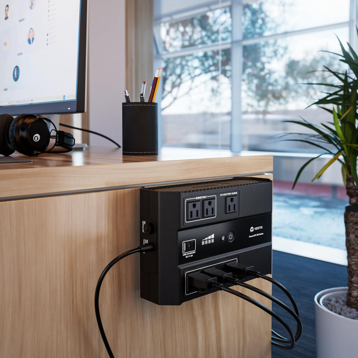 Vertiv Liebert PowerUPS 100 UPS, PST6-500LVMT, 500VA/305W 120V Standby Power, 6 Outlets, Battery Backup with Surge Protection, USB C+A Charging, 3 Year Warranty, User Replaceable Batteries