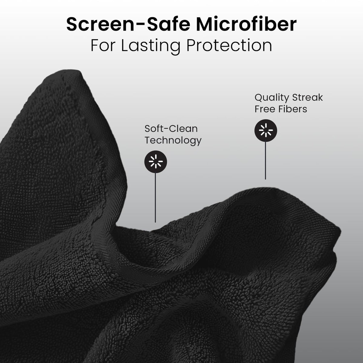 Electronic Wipes Screen Cleaner Streak-Free [2 Pack x40] Computer Screen Wipes, TV Screen Cleaner Wipes, Monitor Wipes for Smart TV, Laptop, iPhone, ipad and more - [Microfiber Cloth + 80 Wipes]