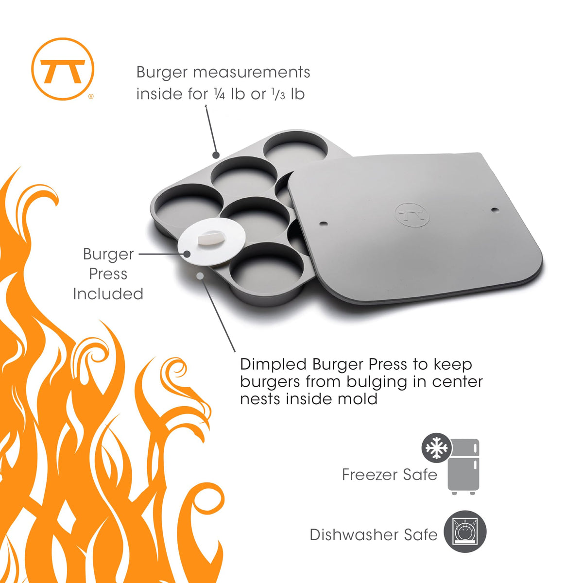 Outset Burger Patty Maker and Storage Tray, 8 Patty Capacity