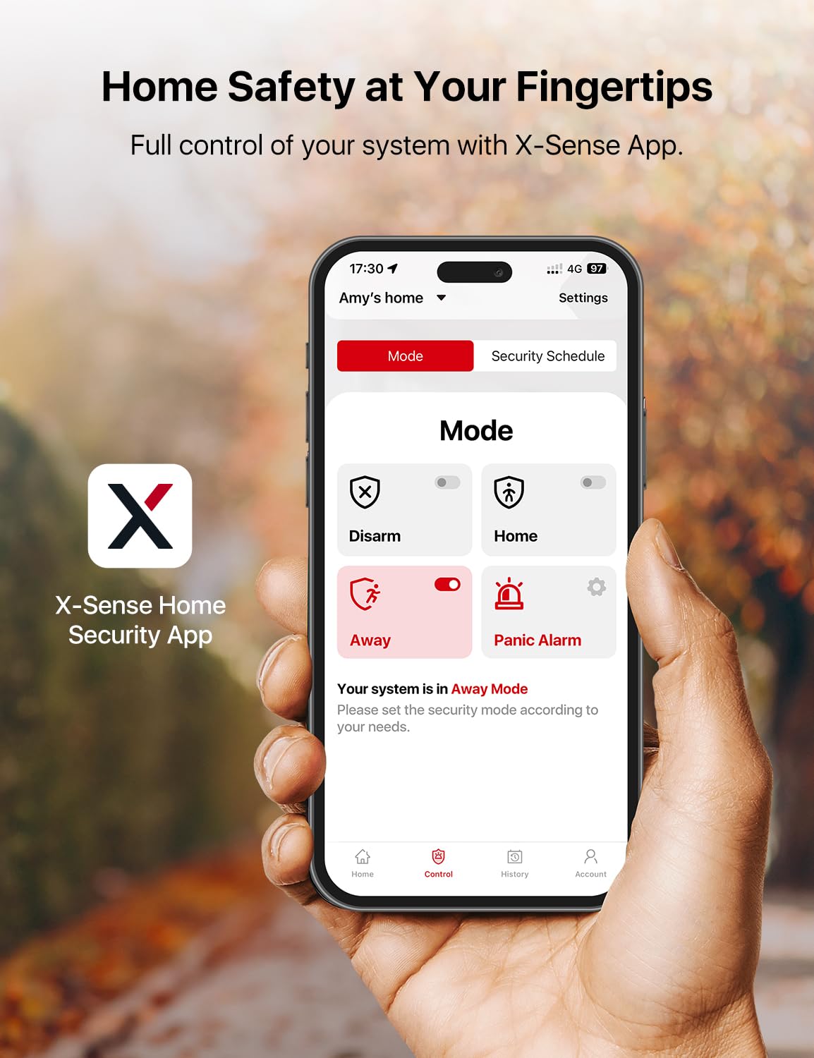 X-Sense Smart Home Security System, Wireless Security System 5-Piece Set, Supports Mobile App Alerts, Compatible with Alexa, Includes 1 Base Station, 2 Door Sensors, 1 Motion Sensor, 1 Keypad, AS05