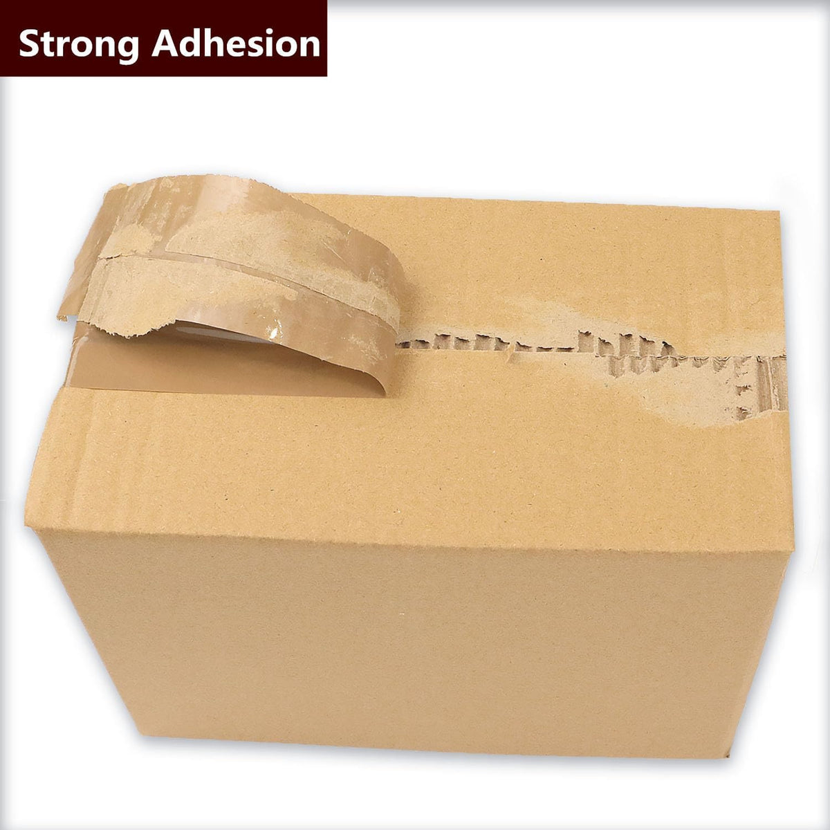 12-Pack Brown Packing Tape with Dispenser, 2.4 Mil 1.88 Inch x 60 Yards,Total 720yds,12 Refills Rolls Packaging Tape for Moving, Shipping and Storage