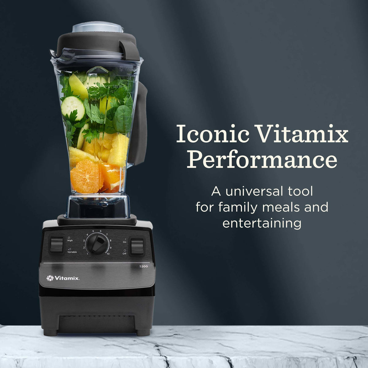 Vitamix 5200 Professional Grade Blender for Smoothies, Food Grinder and Emulsifier, 64oz Pitcher, Black