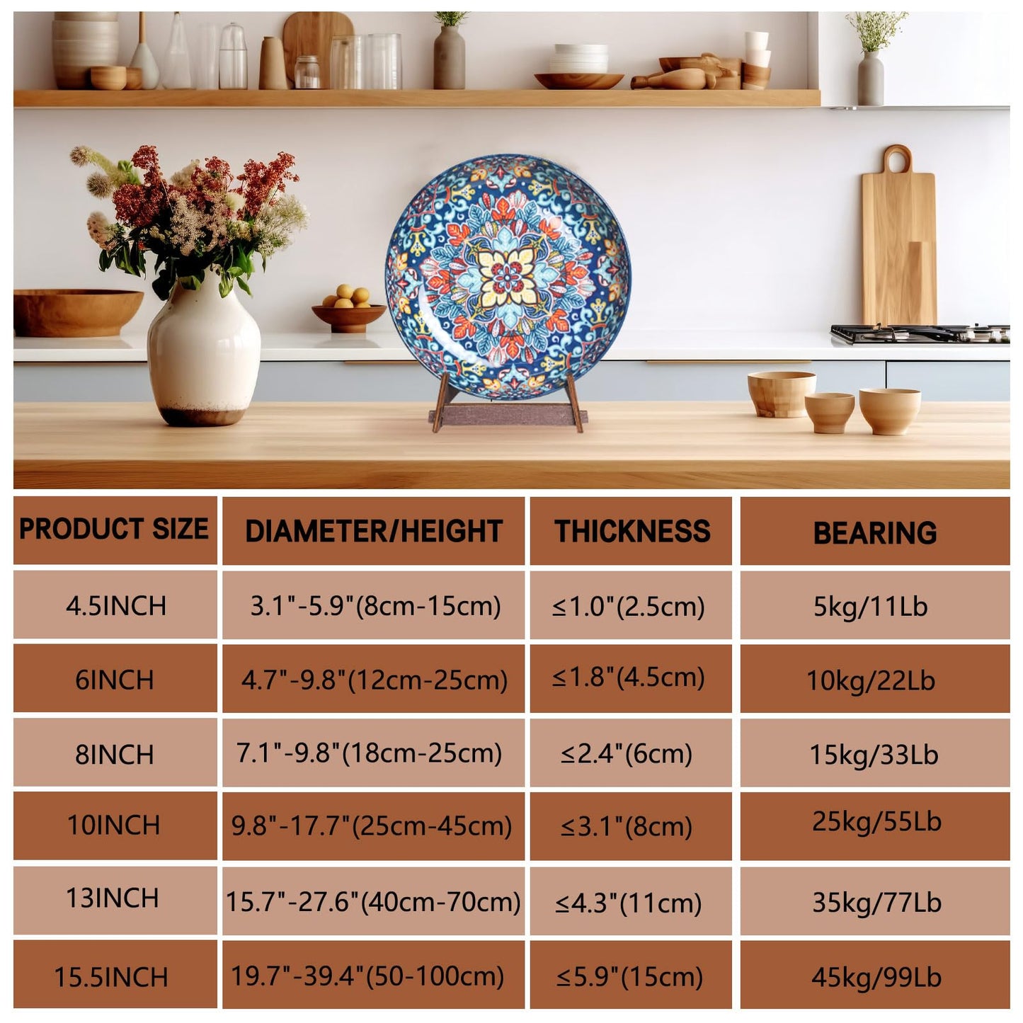 DMREFIT Plate Stands for Display,10 Inch wooden Plate Holder Display Stands,Frame holder stand for Book, Picture,plaque, Decorative Plate, Photo and Platter, Tabletop Art.(1 Pack )