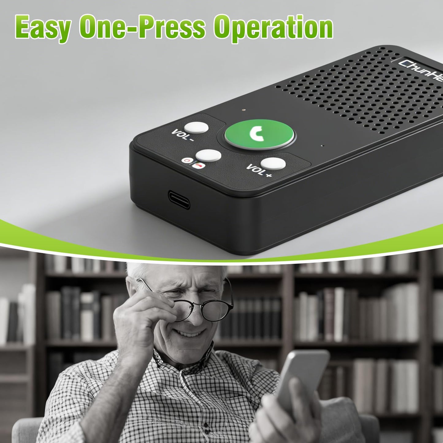 Wireless Intercom System for Home, Full Duplex Call & Answer Intercoms, No WiFi Needed, 500 ft Range, One-Touch Calling for Seniors & Family, Rechargeable 1000mAh Battery (3 Pack)