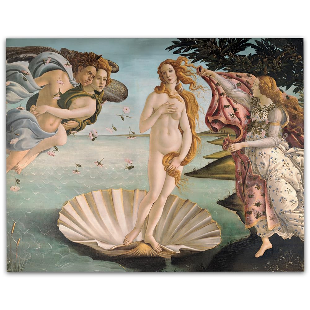 The Birth of Venus - Italian Renaissance Painting by Sandro Botticelli 11x14 Unframed Print - Venus Mythology Wall Art, Botticelli Wall Decor, Renaissance Artwork, Historical Art for Home or Office